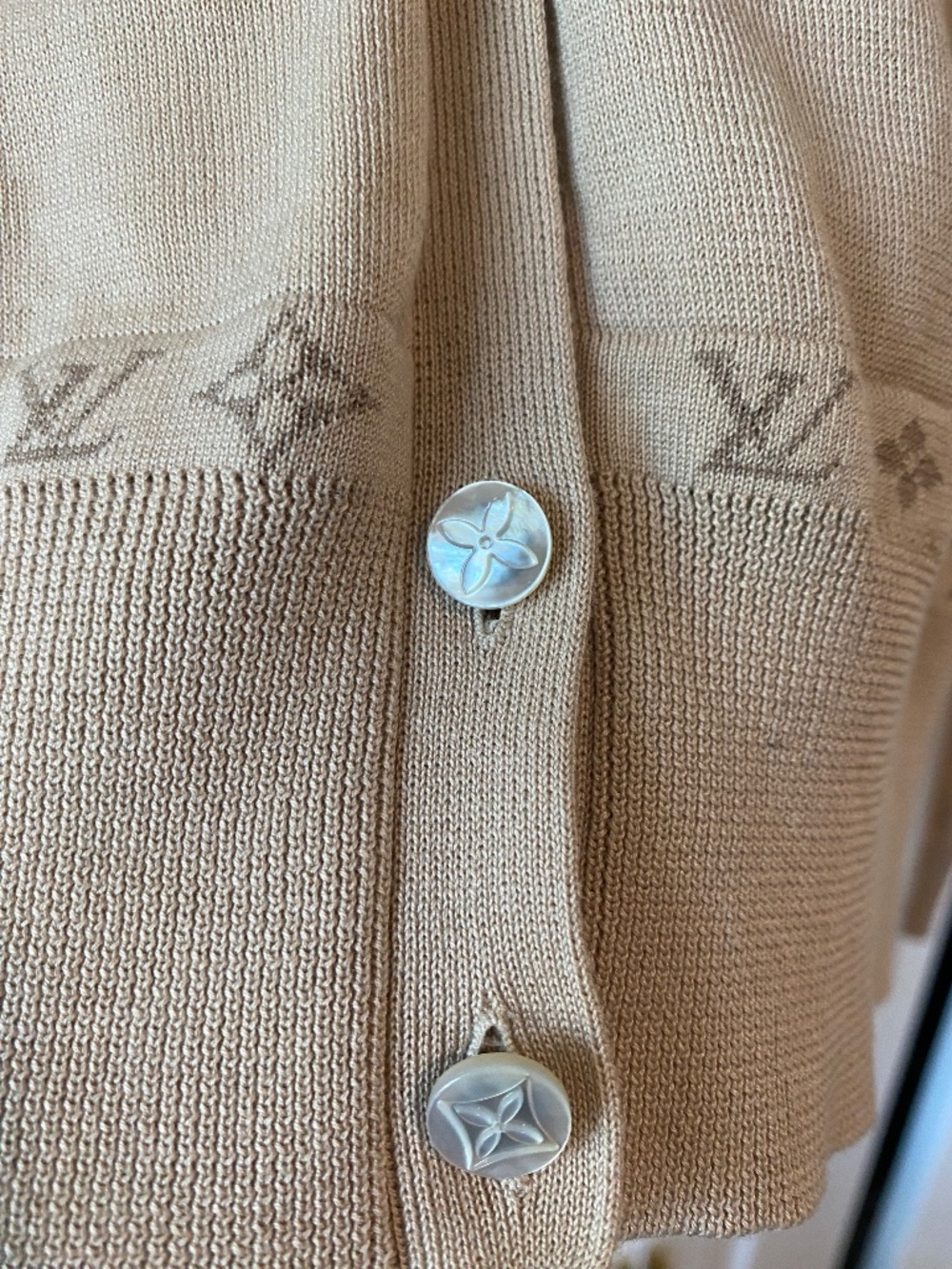 Louis Vuitton Cardigan with Logo Trim